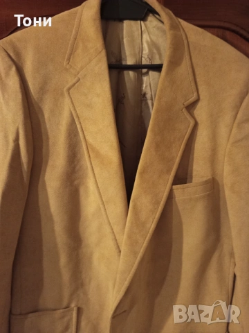 Ново Мъжко Сако от Чист Натурален Велур L