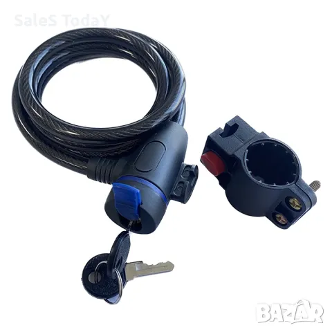 Заключващо устройство за велосипед+ ключ, снимка 2 - Аксесоари за велосипеди - 47415228