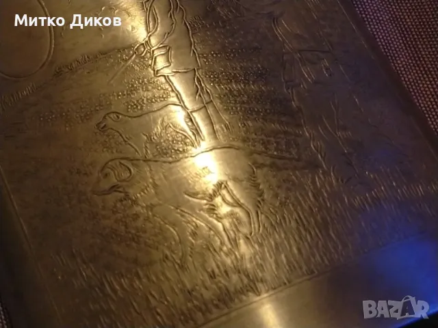 England Sheffield rose  pewter рядка английска флашка павур 8 юза ловен мотив отлична, снимка 5 - Екипировка - 49797961