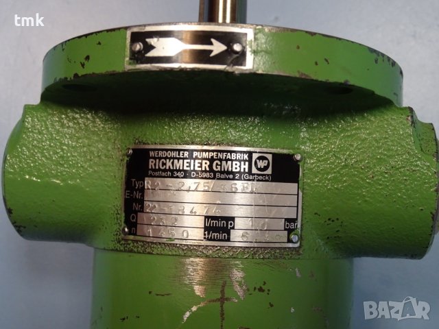Хидравлична помпа RICKMEIER R2-2.75/36FL hydraulic pump 10Bar, снимка 5 - Резервни части за машини - 42221579