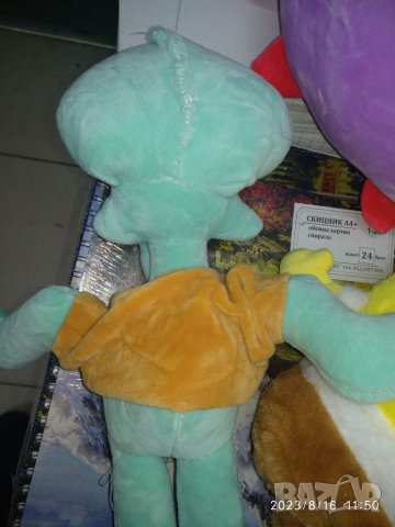 Героите от Спондж Боб Квадратни гащи- Сепия, Планктон , Охлюва Гари , Господин Рак, Патрик, снимка 10 - Плюшени играчки - 41882218