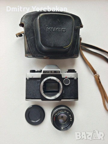 Vintage фотоапарат Kiev-19 + Helios-81H 50mm f/2, снимка 5 - Антикварни и старинни предмети - 53853746