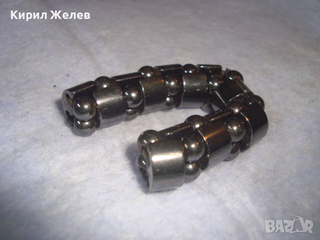 ХЕНД - МЕЙД ФЕШЪН АРТ ГРИВНА от КАМЪНИ МИНЕРАЛ МАГНЕТИТ ШЛИФОВАНИ и ПОЛИРАНИ 20698, снимка 5 - Гривни - 36353694