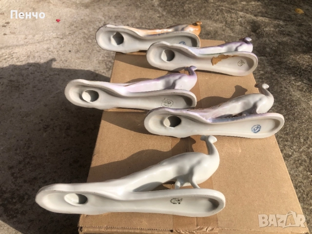 СОЦ порцеланови фигурки ПАУН - MADE IN BULGARIA 2, снимка 9 - Антикварни и старинни предмети - 51830139