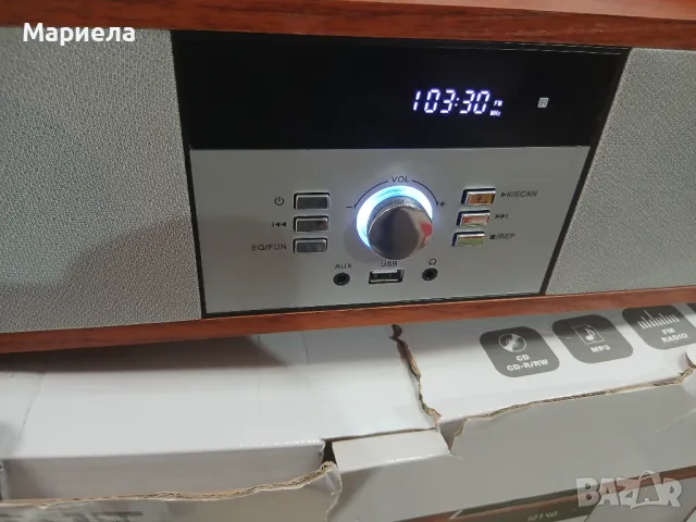 Носталгична Bluetooth домашна стерео система, WISCENT Vintage Micro HiFi CD плейър, снимка 7 - Аудиосистеми - 49827688