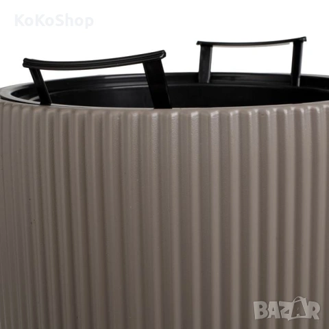 Кашпа 36x36.5 см. - голяма пластмасова кашпа, снимка 4 - Саксии и кашпи - 53478493