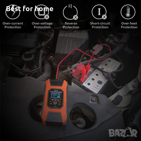 Импулсно смарт зарядно 12V 7Ah 7-степенно автоматично Verilux® , снимка 7 - Аксесоари и консумативи - 44291437