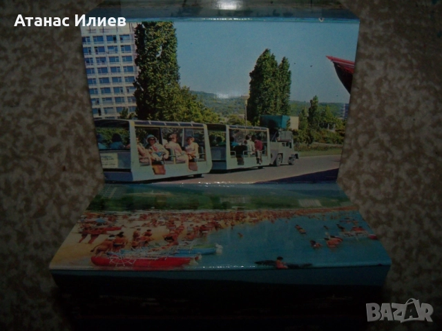 Соц фото сувенир картички от Златни пясъци 1974г., снимка 4 - Други ценни предмети - 51966605