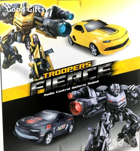 Трансформърс кола робот с дистанционно и акумулаторна батерия, снимка 3 - Коли, камиони, мотори, писти - 47303547