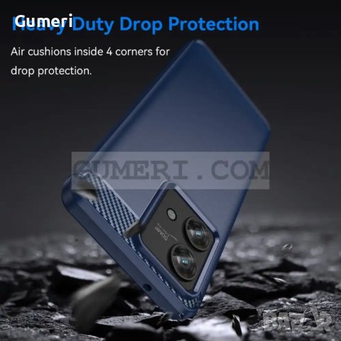 Motorola Edge 40 Neo 5G Противоударен Силиконов Гръб - Карбон, снимка 5 - Калъфи, кейсове - 42650188