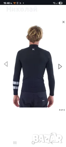 HURLEY CORPETTO ADVANT 1/1MM ЧЕРНО МРАМОРИЗИРАНО, снимка 4 - Спортни дрехи, екипи - 55778053