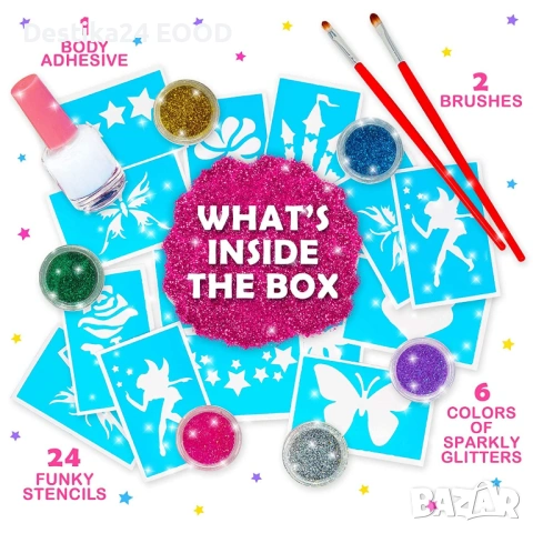 Комплект глитер татуировки за деца – 33 части, снимка 8 - Рисуване и оцветяване - 53178117