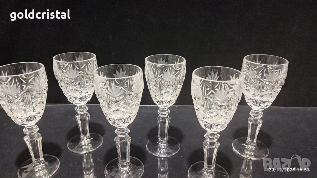 кристални чаши за ракия , снимка 2 - Антикварни и старинни предмети - 52862359