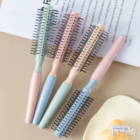 5921 Кръгла четка за коса в нежни цветове, 22см