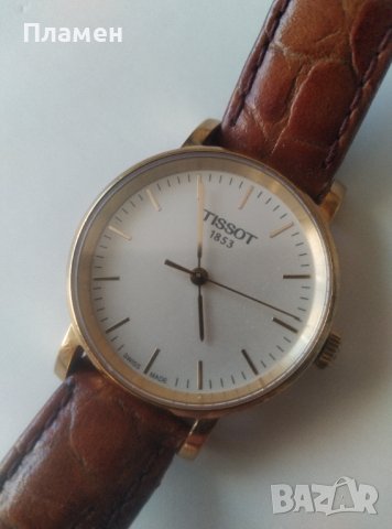 Дамски кварцов часовник  Tissot 1853 T 109210A със златно покритие, снимка 1 - Дамски - 39086203