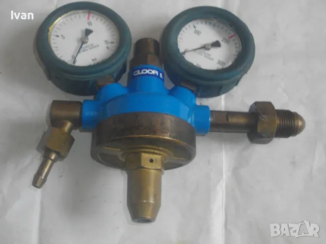 GLOOR Оригинален за оксижен РЕДУЦИР ВЕНТИЛ ЗА КИСЛОРОД Швейцария/Германия с 2 манометъра 315 bar, снимка 5 - Други инструменти - 47545776