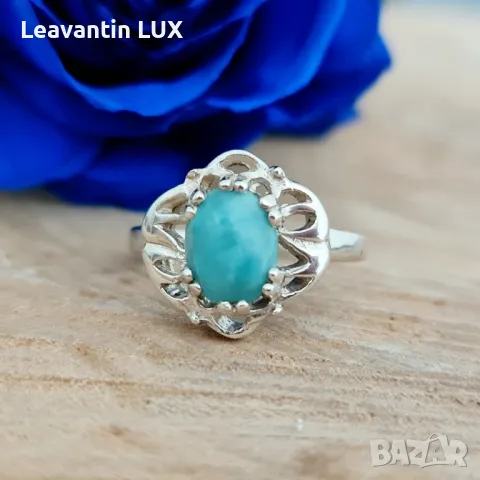 5673
Сребърен пръстен с Ларимар, снимка 1