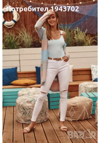 Дамско боди в син цвят FG600