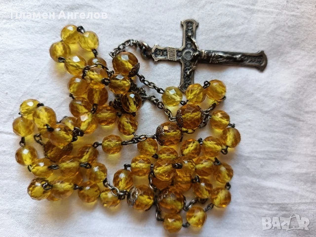 Розарий Антична молитвена броеница, снимка 4 - Антикварни и старинни предмети - 51309314