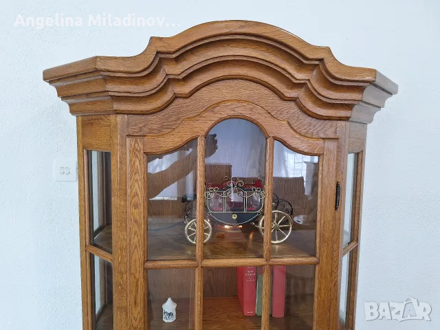 Винтидж витрина с вградено осветление , снимка 4 - Секции и витрини - 55848156