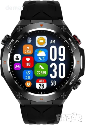 Смарт часовник ACTIVPRO GPS, HD сензорен екран, 1,45" кръгъл, водоустойчив, IOS Android, снимка 2 - Смарт часовници - 48980679