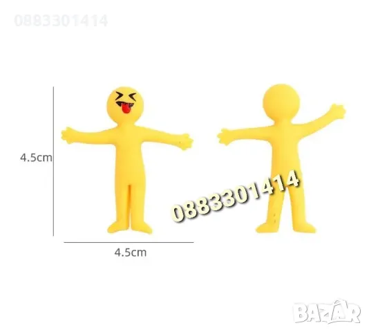 4 броя Гумени Човечета Антистрес Фиджет Скуиши, снимка 6 - Други - 47407279