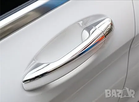 Хромирани дръжки за врати Мерцедес Mercedes W205 W213 A C E GLC GLE CLA CLS EQC комплект, снимка 4 - Аксесоари и консумативи - 47665775