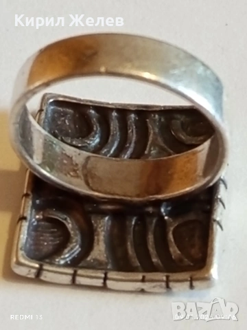 Абстрактен сребърен пръстен с фолклорни и възрожденски стил орнаментика 51963, снимка 9 - Пръстени - 53040108