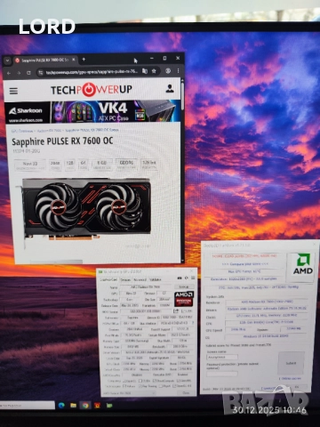 Видеокарта RX 7600 8GB Saphire Pulse - Чисто нова!, снимка 8 - Видеокарти - 52940391