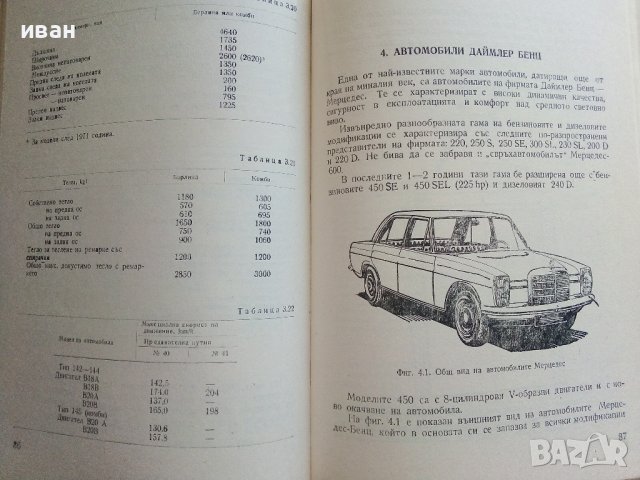 Леки автомобили технически характеристики - В.Дановски,Р.Николов - 1977г. , снимка 4 - Специализирана литература - 41726651