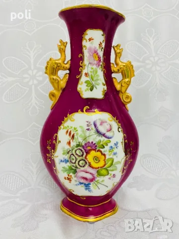 антикварна порцеланова ваза , снимка 2 - Вази - 48716974