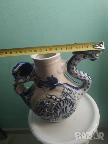 порцеланов чайник, снимка 4 - Антикварни и старинни предмети - 40056328