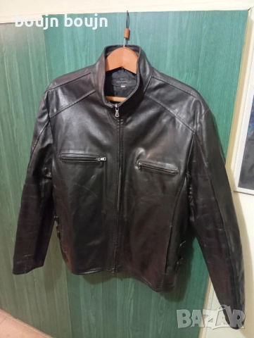 Оригинално Италианско яке Vera Pelle 100% кожа, Винтидж,мъжко size L ,отлично състояние, снимка 10 - Якета - 53168584