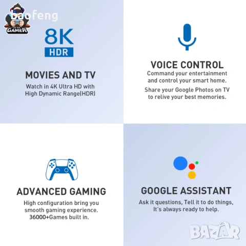 Нов 4GB Ram , 128gb Gaming TV Box Нова G7 Android 16 и 14  40,000 игри 15000 каналаИгрова конзола, снимка 10 - Други игри и конзоли - 53524160