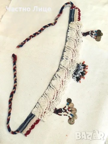 Уникален Хърцойски Женски Накит за Глава Прочелник със Сребърни Монети  19 век, снимка 2 - Антикварни и старинни предмети - 47520049