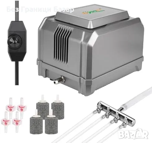 Нова Hygger аквариумна помпа 15W – кислородатор до 3800L с аксесоари