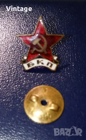 Рядка значка на винт с емайл 1970 година, снимка 4 - Колекции - 55816949