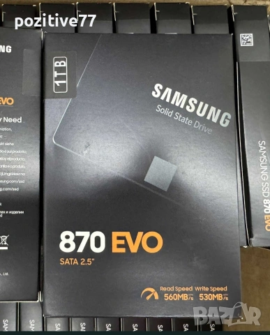 Samsung 870 Evo 1TB SSD Sata III 6GB НОВ, снимка 3 - Външни хард дискове - 53770289