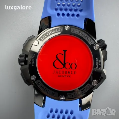 Mъжки часовник Jacob & Co. Epic X Chrono Blue с кварцов механизъм, снимка 7 - Мъжки - 47924294