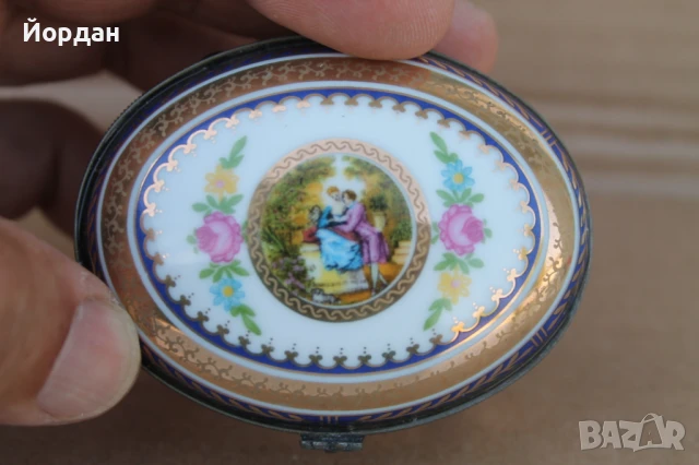 Порцеланова кутия с метален обков ''Meissen'', снимка 6 - Колекции - 51151305