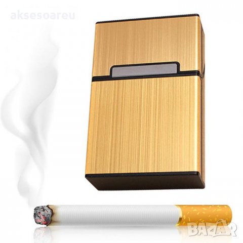 Нова метална кутия табакера с магнитен капак за 80 мм стандартни цигари модна за подарък стилна и кр, снимка 17 - Табакери - 39430966