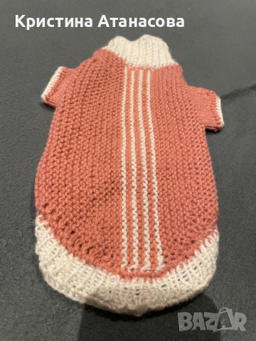 Кучешко плетено палто за малко куче, снимка 7 - За кучета - 53728420