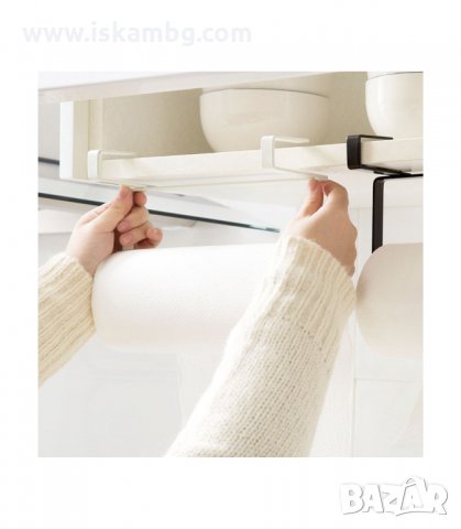 ХОРИЗОНТАЛНА ПОСТАВКА ЗА КУХНЕНСКА ХАРТИЯ С МОНТАЖ НА КУХНЕНСКА ВРАТИЧКА - код 2493, снимка 2 - Аксесоари за кухня - 33938654