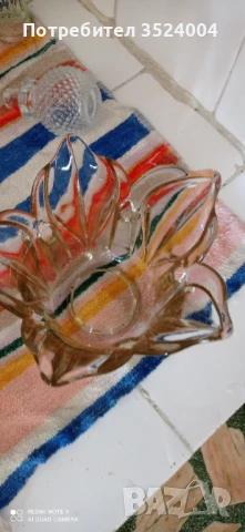 Две нови  масивни стъклени купи.Ръчно гравирани  производство на сливенския завод Васил Колар, снимка 2 - Прибори за хранене, готвене и сервиране - 48352863