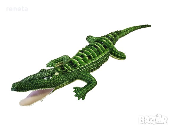 Играчка Ahelos, Крокодил, Плюшена, Зелен, 150 см