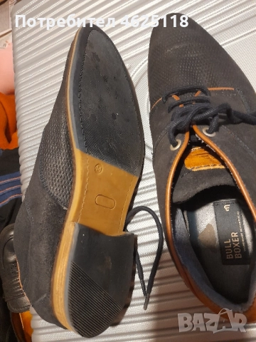 Черни обувки BULL BOXER естеств.кожа -велур, снимка 6 - Ежедневни обувки - 52343568