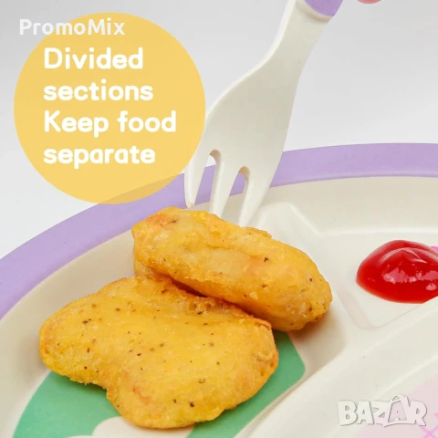 Детски комплект за хранене Bamboo ‎DWSA009B Butterfly 5 броя прибори за хранене Пеперуда, снимка 5 - Прибори за хранене, готвене и сервиране - 51203405