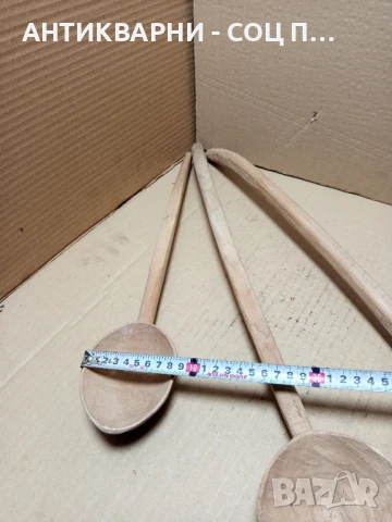 Комплект Стари Ръчно Изработени Големи Дървени Лъжици., снимка 10 - Антикварни и старинни предмети - 51370599