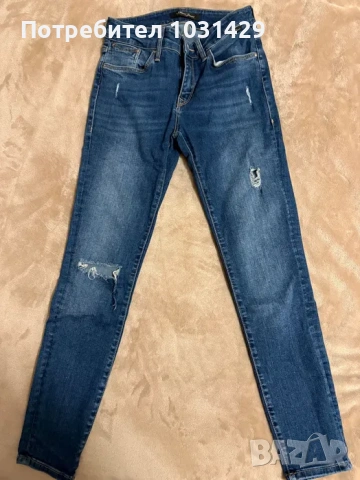 Дамски дънки със средновисока талия , снимка 2 - Дънки - 53667285