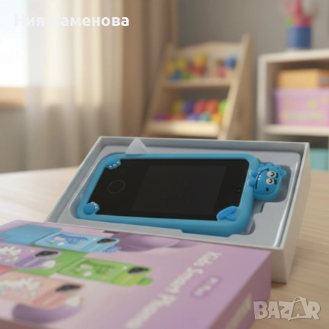 Детски смарт телефон P1 Plus с игри и двойна камера – 2.8″ IPS дисплей, 8GB памет и силиконов калъф, снимка 4 - Образователни игри - 52933992